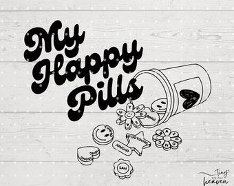 ATEEZ | svg | png | jpg | dxf | pdf | Happy Pills | ATINY | numérique imprimable | Conception graphique | Cricut