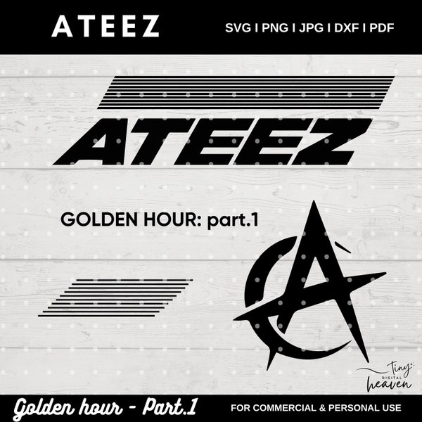 ATEEZ | svg | png | jpg | dxf | pdf | Golden Hour part.1 | ATINY | digital printable | Graphic design | Cricut