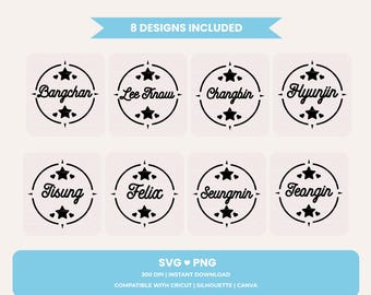 Stray Kids | Lightstick decal compass SVG PNG Vector files (Digital Download)