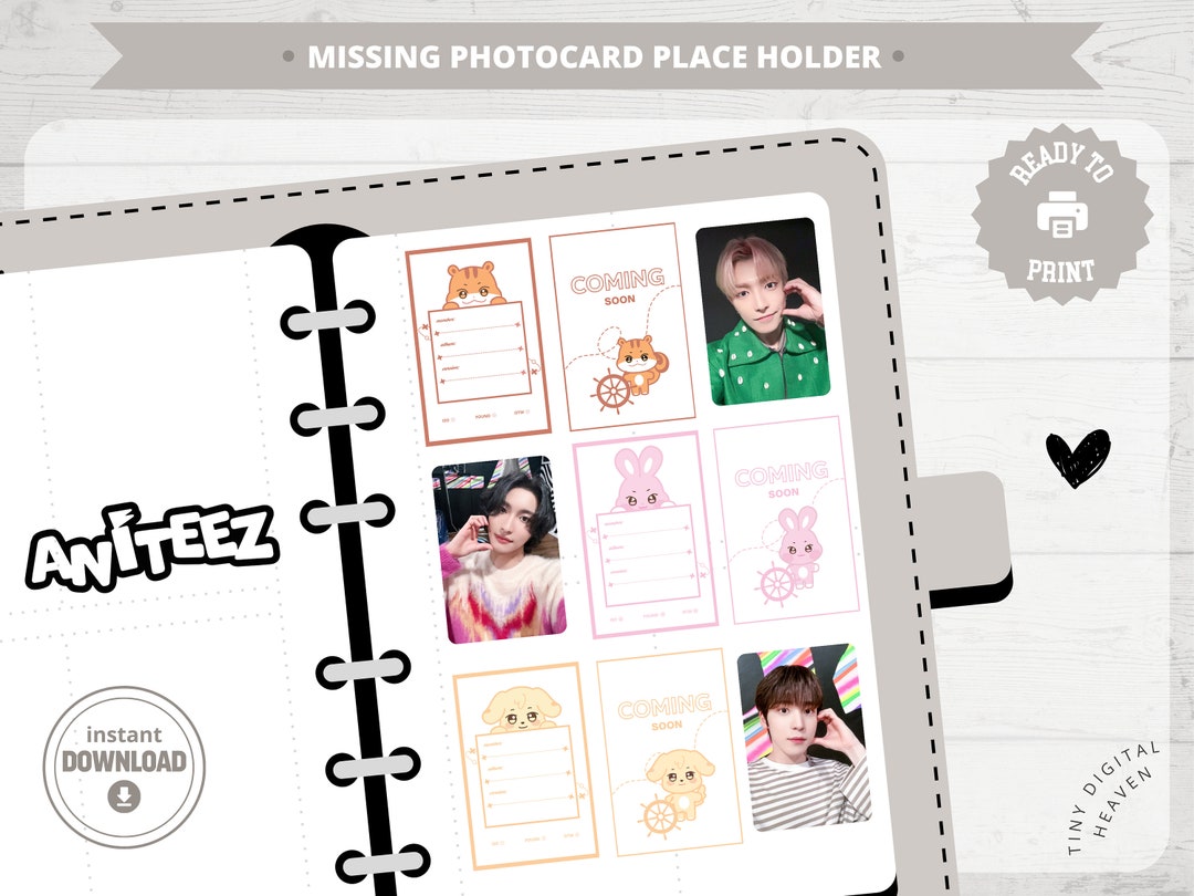 Ateez - Aniteez Missing Photocard Place Holder | Digital Download