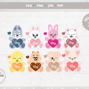 STRAY KIDS | svg | png | jpeg | pdf | Skzoo love Stays | KPop Sticker | Vector files Cricut and Silhouette | Digital
