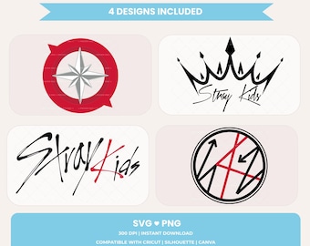 Stray Kids | Customized logos SVG PNG Vector files (Digital Download)