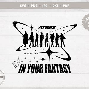 ATEEZ KPop Sticker Decal: ATINY In your Fantasy Vector Files (Digital Download)