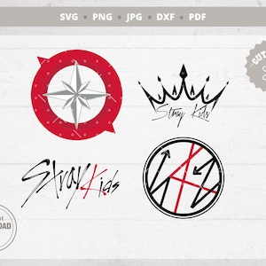 STRAY KIDS | svg | png | jpg | dxf | pdf | Stray kids customised logos | Stay | KPop Sticker | Decal | Vector files Cricut and Silhouette