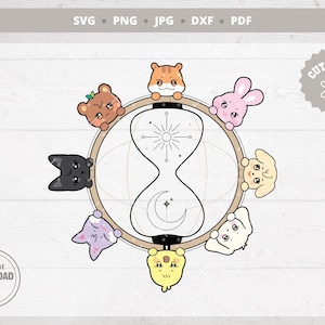 ATEEZ | svg | png | jpg | dxf | pdf | Anicromer | ATINY | KPop Sticker | Decal | Vector files Cricut and Silhouette | Digital