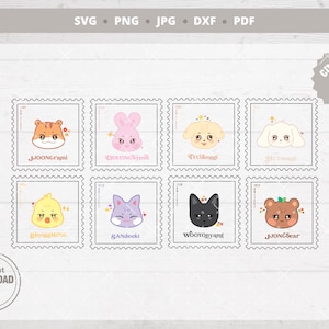 ATEEZ | svg | png | jpg | dxf | pdf | Aniteez stamps | STAY | KPop Sticker | Decal | Vector files Cricut and Silhouette  | Digital