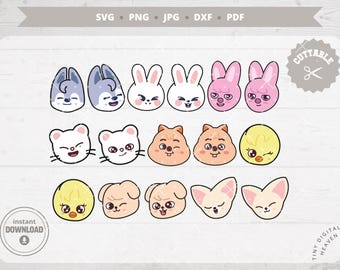 Stray Kids SKZoo Decal: KPop Stickers, Vector Files (Digital Download)