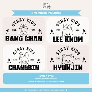 Stray Kids | SKZooniversity's stars SVG PNG Vector files (Digital Download)