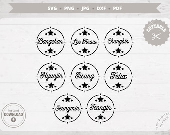 Stray Kids ペンライト SVG: Cricut 用 SKZ ファンアート、ステッカー