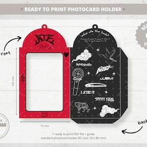 STRAY KIDS | pdf  | Photocard holder ready to print | Ate album | Stay | DIY | Crafting | Digital