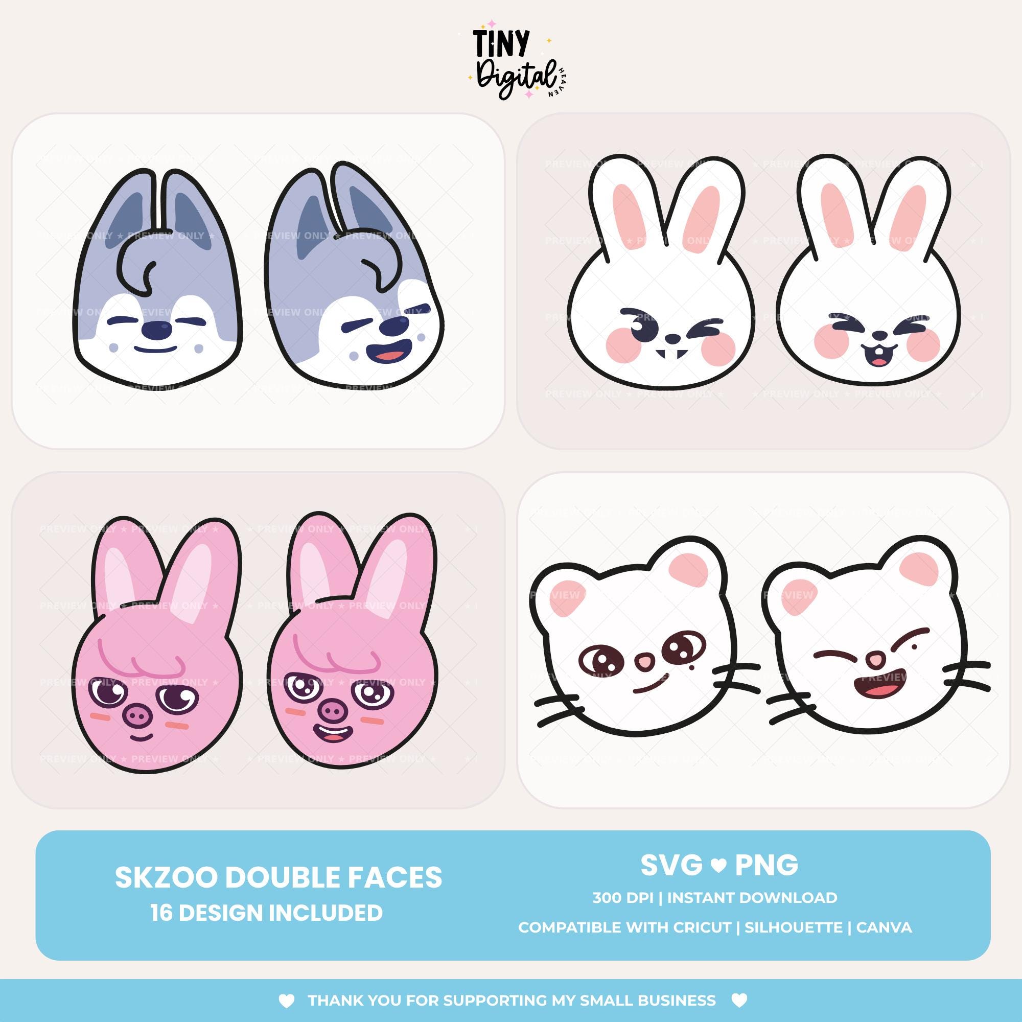 Stray Kids | Skzoo Double Faces SVG PNG Vector Files (digital