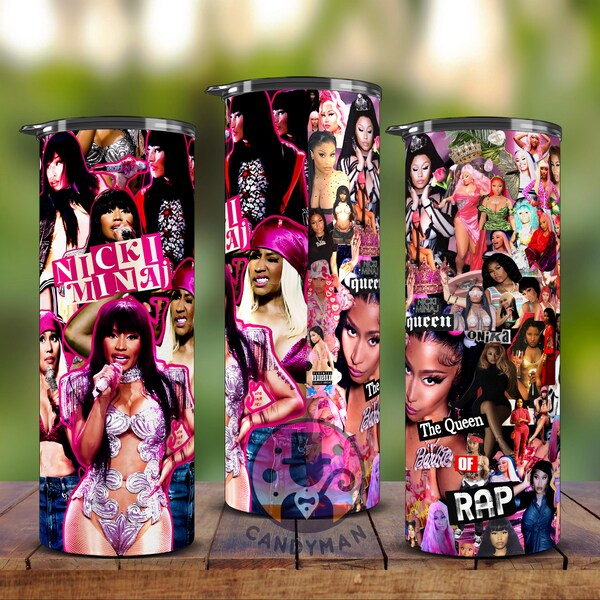 Nicki Minaj 20 oz Skinny Tumbler Sublimation Design, 30oz Tumbler Wrap, Nicki Minaj Wrap, Nicki Manaj PNG, Digital Download