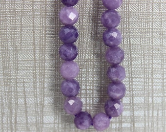 Lepidolite 5.5-6mm Prism AA Grade Jewelry Shielding Crystal Jewelry For Women Lepidolite Necklace Depression Relief Jewelry Purple Crystal