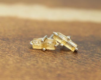 Imperial Topaz Stud Earring Sterling Silver Topaz  Earring Yellow Topaz Stud Earring Jewelry Post Earring 925 Imperial Topaz Gift for Wife