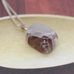 Amethyst Crystal Necklace Natural Gemstone Necklace Amethyst Healing Pendant Jewelry Anxiety Relief Jewelry Calming Necklace Restful Sleep