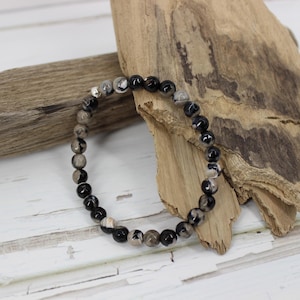 Orca Agate Bracelet 6mm Bead Elastic Stretch Bracelet Natural Orca Agate Faceted Bead Bracelet Bracelet Healing Gift for Wife