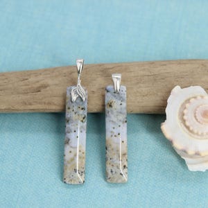 Collier jaspe océan en argent sterling pendentif jaspe océan fantaisie véritable pendentif jaspe océan bleu tranquillité anti-anxiété bijoux cristal