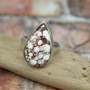Wild Horse Ring Size 9 Sterling Silver Wild Horse Turquoise Ring Gemstone Jewelry Healing Crystal Wild Horse Magnesite Ring ADHD Jewelry