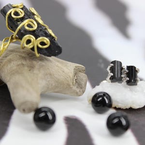 Black Tourmaline 8mm Jewelry Protection Bead Natural Gemstone Dyslexia Jewelry ADHD  Grounding Jewelry Necklace Healing Jewelry Scar Repair