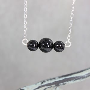 Protection Necklace Black Tourmaline Bar Pendant Clairvoyant Gift Jewelry Grounding Necklace Black Tourmaline Pendant Psychic Protection