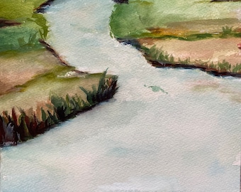 Aquarell-Sumpfmalerei