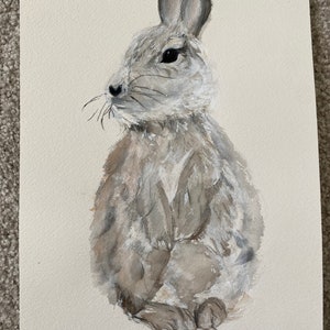 Watercolor bunny rabbit
