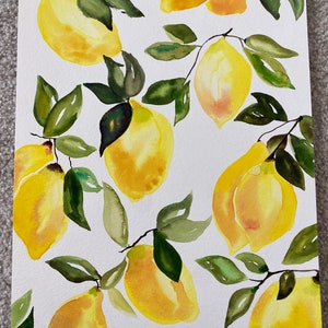 Acuarela original, limones.