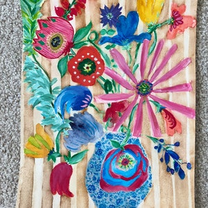 Original abstract floral art