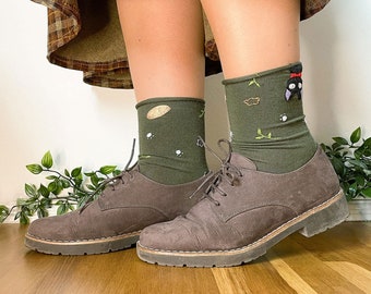 Hand Embroidery Socks, Studio Ghibli Anime Gift