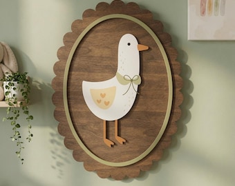 Duck Nursery Sign Decor, Animal Wood Sign, Cute Gender Neutral Theme