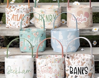 Personalized Easter Basket, Custom Name Easter Bag