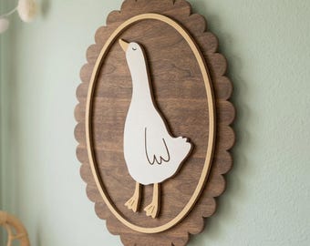 Goose Decor, Silly Goose Wood Sign, Cute Goose Theme