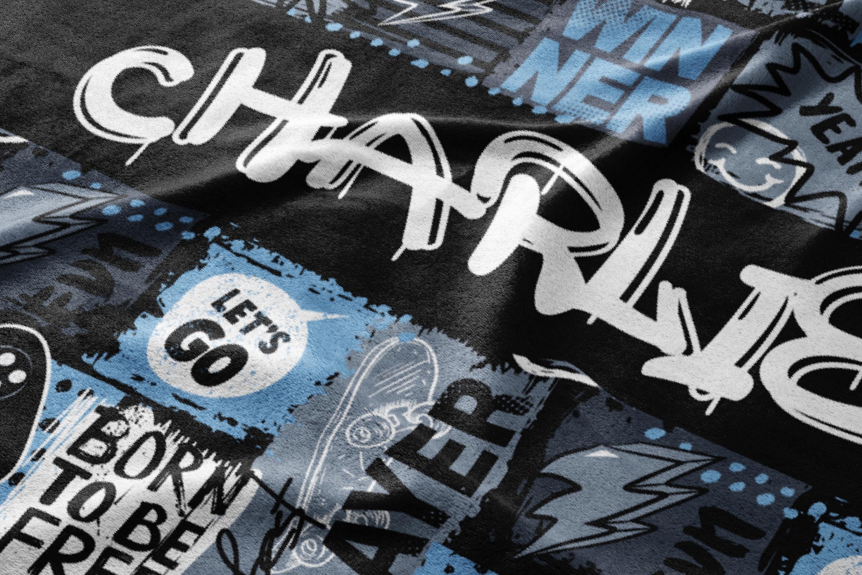 Gamer Boy Gift Personalized Blanket Custom Name - Personalized Christmas Gift for Son with Name - Gaming Lover Gift