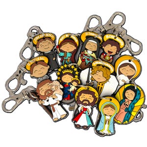 Bündel Freude 150 Stück Erhebend Lil Saint Schlüsselanhänger. Weiches PVC Kleines Schlüsselbund Bundle