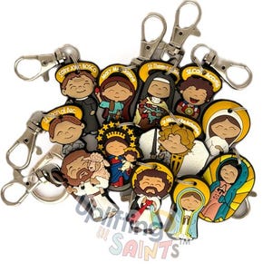 Bündel Freude 50 Stk Erhebende Lil Saint Schlüsselanhänger. Weiches PVC Kleines Schlüsselbund Bundle