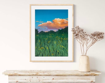 Grass Field : Print of an Original Painting