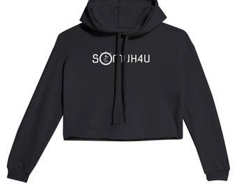 Sudadera con capucha corta para mujer