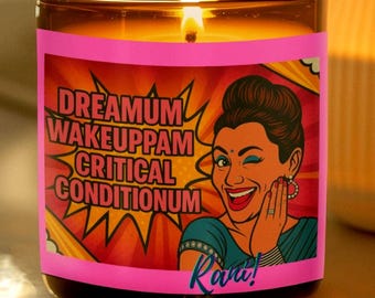 Custom Bollywood Scented Candle, Desi Bridesmaid Gift, Diwali Decor