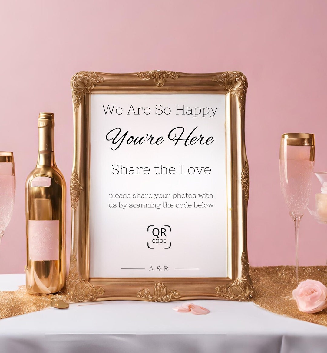 Share the Love Photo Sharing Sign Template | Modern Minimalist Wedding ...