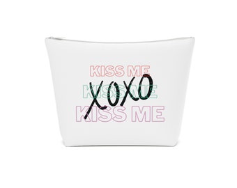 Bolsa de maquillaje KISS ME: el elegante compañero de viaje de PHARO para entusiastas de la belleza, bolsa de cosméticos de algodón