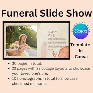 Memorial Slide Show Template for Celebration of Life Presentation