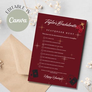 Vegas Bachelorette Scavenger Hunt Template Bar Scavenger Hunt Editable Digital Template Adult Scavenger Hunt Bachelorette Party Games