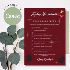 Vegas Bachelorette Scavenger Hunt Template Bar Scavenger Hunt Editable Digital Template Adult Scavenger Hunt Bachelorette Party Games