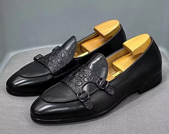 Men Formal Dress Slip On Loafers Business Party Real Leather Shoes, Spring Shoes