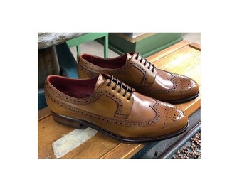 Handmade Men's Tan Ankle Lace up Leather Shoes, Bespoke Stylish Formal Boots