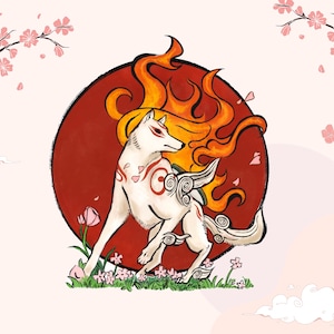 Okami Sticker | Amaterasu Sticker | Decals | Laptop Sticker Set | Okami Game Sticker