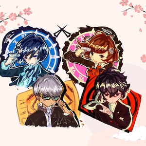 Autocollants Persona | Autocollants résistants aux intempéries Makoto, Kotone, Yu, Ren/Joker | Décalcomanies | Ensemble d'autocollants pour ordinateur portable | Autocollants de jeux vidéo | Cadeaux de jeu