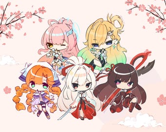Wuthering Waves Stickers | Cute WuWa Stickers | Hiyuki, Sigrika, Aemeath, Lynae, Chisa