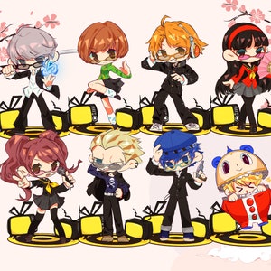 Stickers dorés Persona 4 | Stickers résistants aux intempéries Persona 4 | Stickers mignons | Ensemble d'autocollants pour ordinateur portable | Sticker jeu vidéo | Cadeaux de jeu