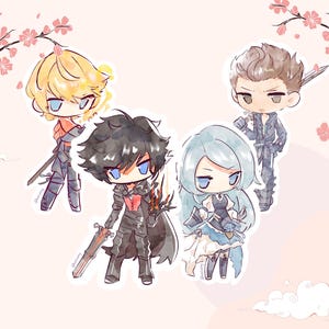 Final Fantasy 16 Chibi Stickers | Final Fantasy XVI Sticker Set | Cute Decals | Laptop Sticker Set | Video Game Sticker | Gaming Gifts